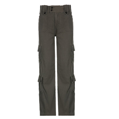 Upgrade your wardrobe with these versatile dark green cargo pants.